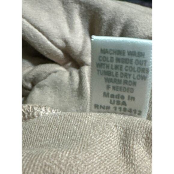 Monrow High Waist Wide Leg Sweatpants Tan/Khaki NWT Large - Picture 5 of 6